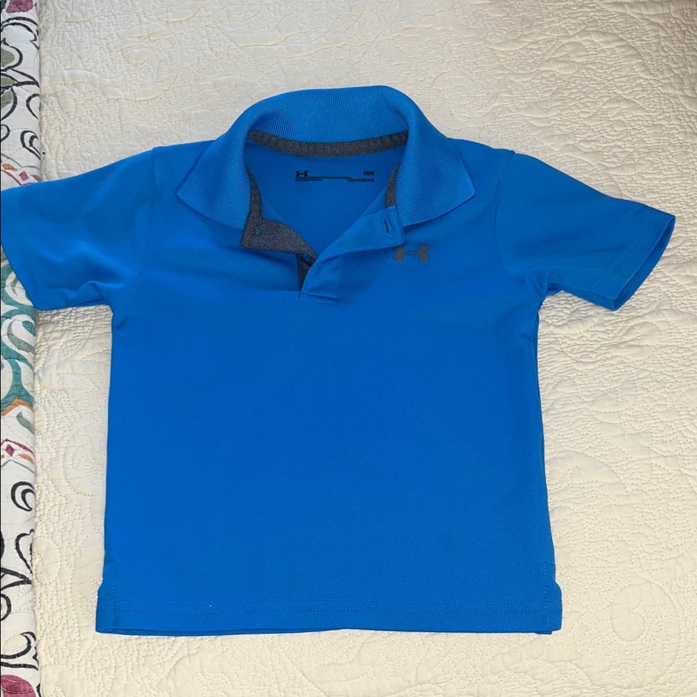 Under Armour Heat Gear Blue Polo 18M